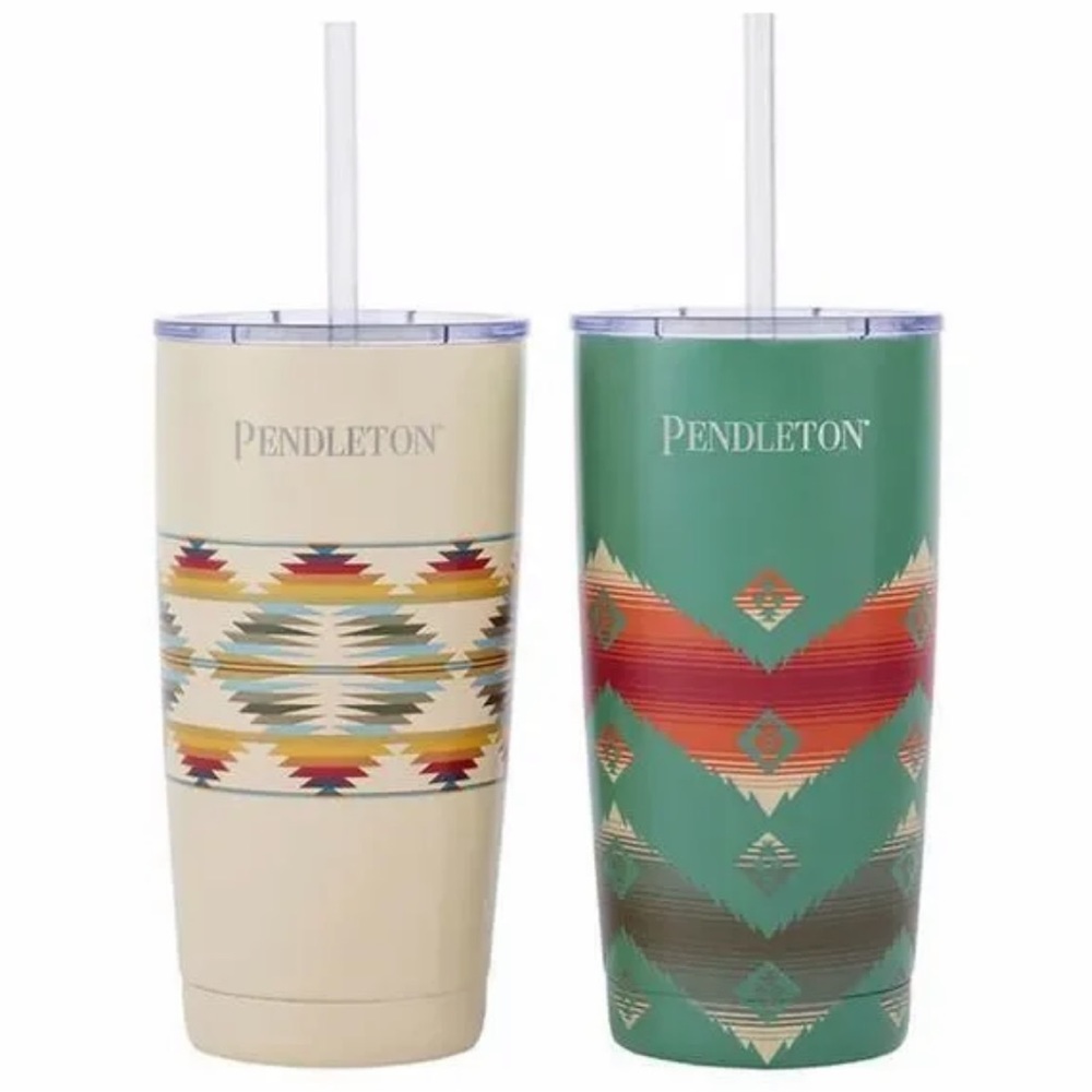 Pendleton Aztec Patterned Stainless Steel Hot/Cold 20 Oz Tumbler Set